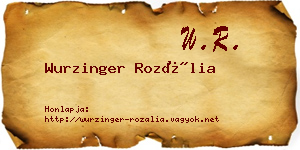 Wurzinger Rozália névjegykártya