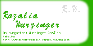 rozalia wurzinger business card